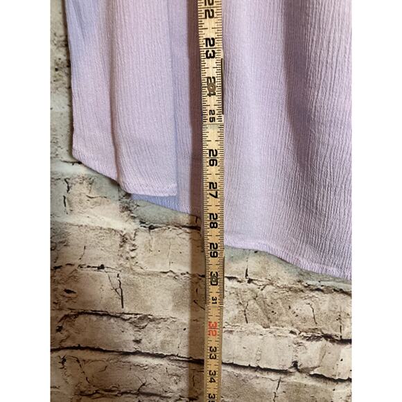 COMO Vintage Peasant Top Womens 2X Light Purple Embroidered Tie Neck Boho Hippie - Picture 10 of 14